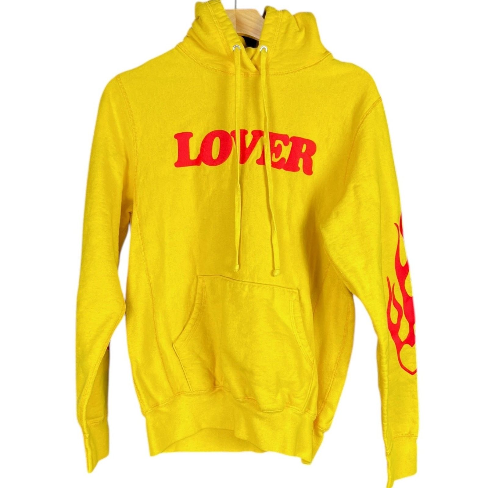 BIANCA CHANDON Bianca Chandon Lover Hoodie Yellow Flames 100% Cotton Size S Size US S / EU 44-46 / 1 - 2 Thumbnail