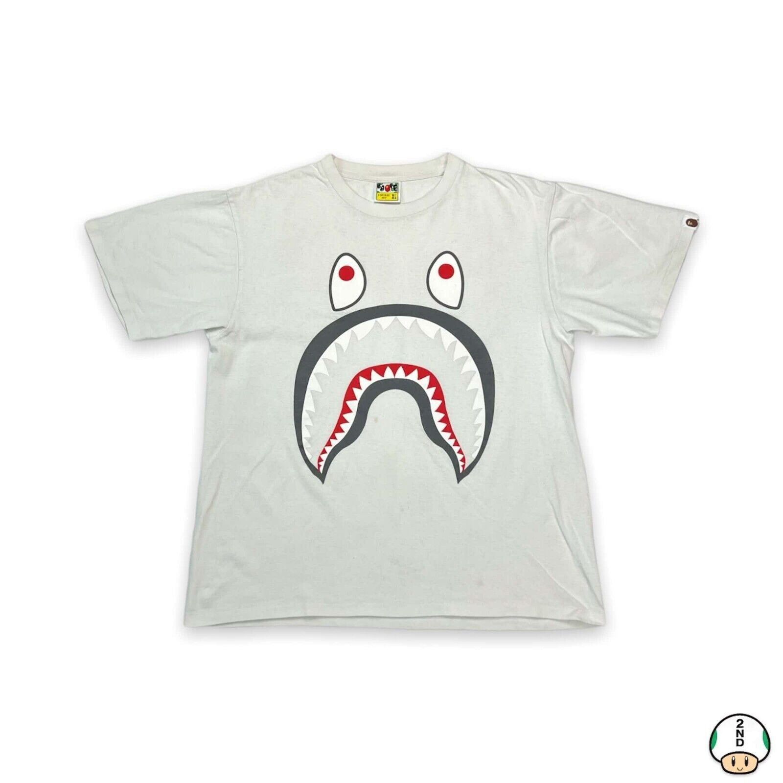 Bape Bape T Shirt XL PONR Shark Short Sleeve Tee Size US XL / EU 56 / 4 - 1 Thumbnail