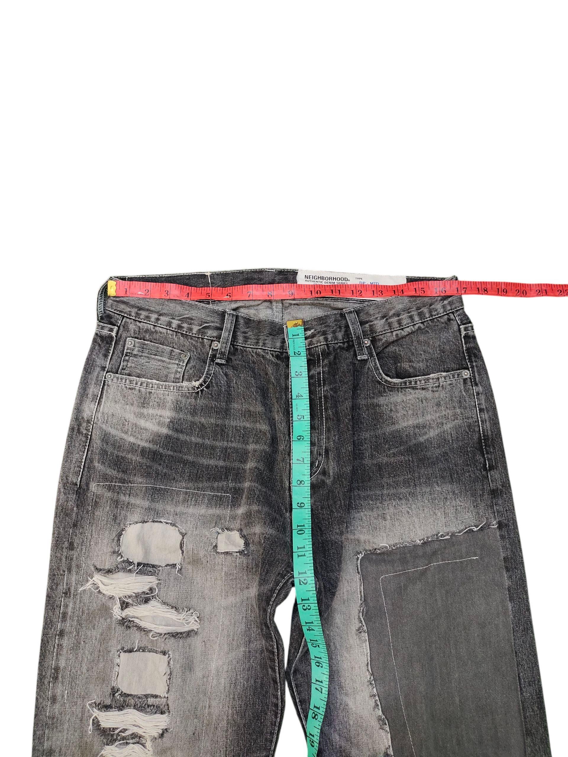 Neighborhood × Wtaps Neighborhood Dp-Mid Selvedge Patchwork Distress Denim Jeans Size US 34 / EU 50 - 17 Thumbnail