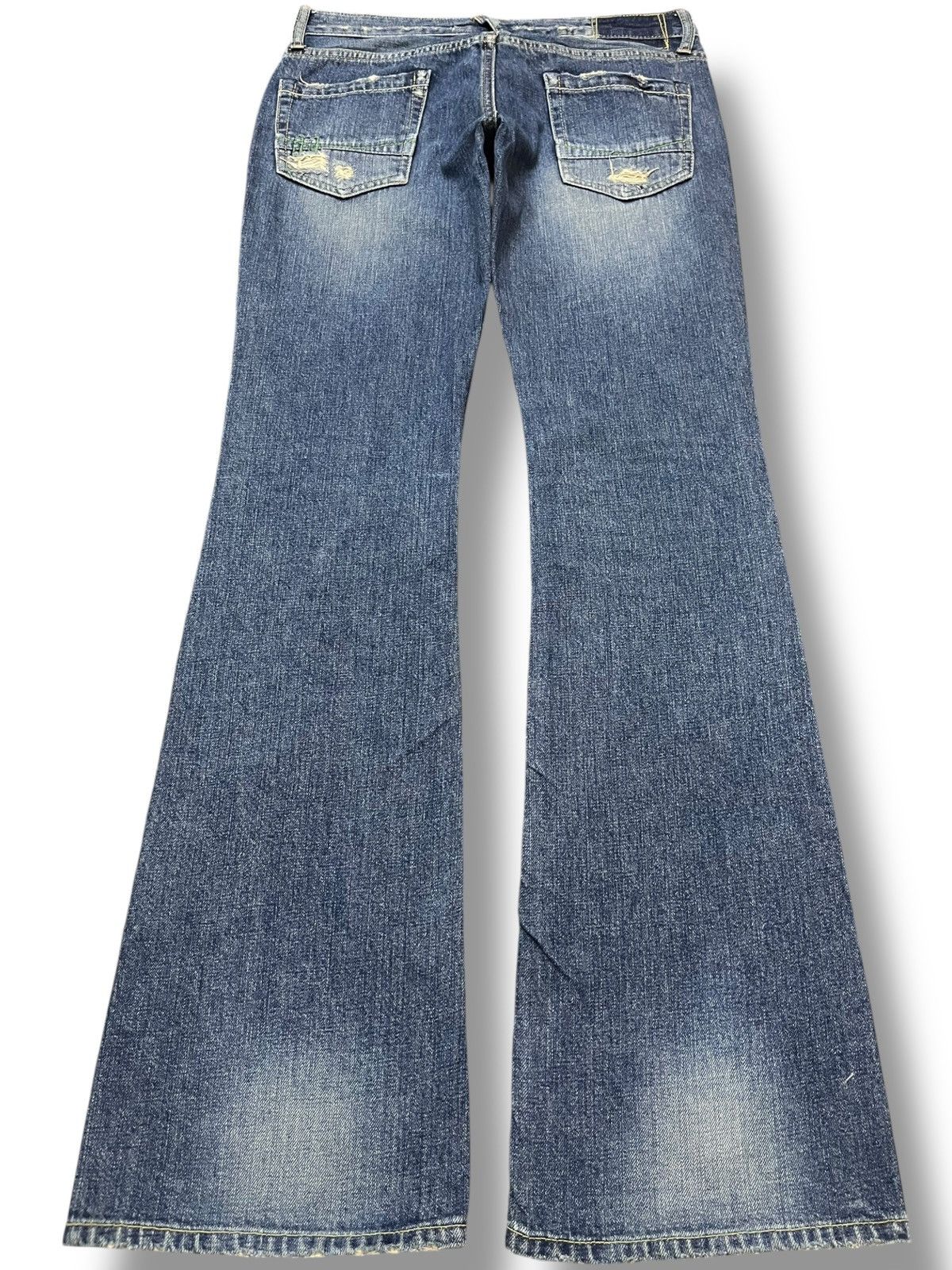 Japanese Brand Vintage Love Cuetieen Flare Grunge Distressed Denim Size US 30 / EU 46 - 6 Thumbnail