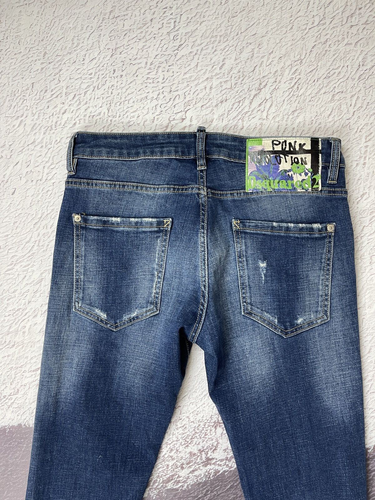 Dsquared2 Dsquared2 blue faded paint distressed punk revolution jeans Size US 32 / EU 48 - 14 Thumbnail