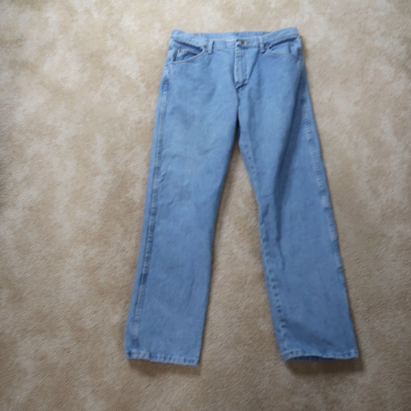 Wrangler Wrangler Relaxed Straight Jeans Men’s 36x32 Blue Denim pants Size US 36 / EU 52 - 2 Thumbnail