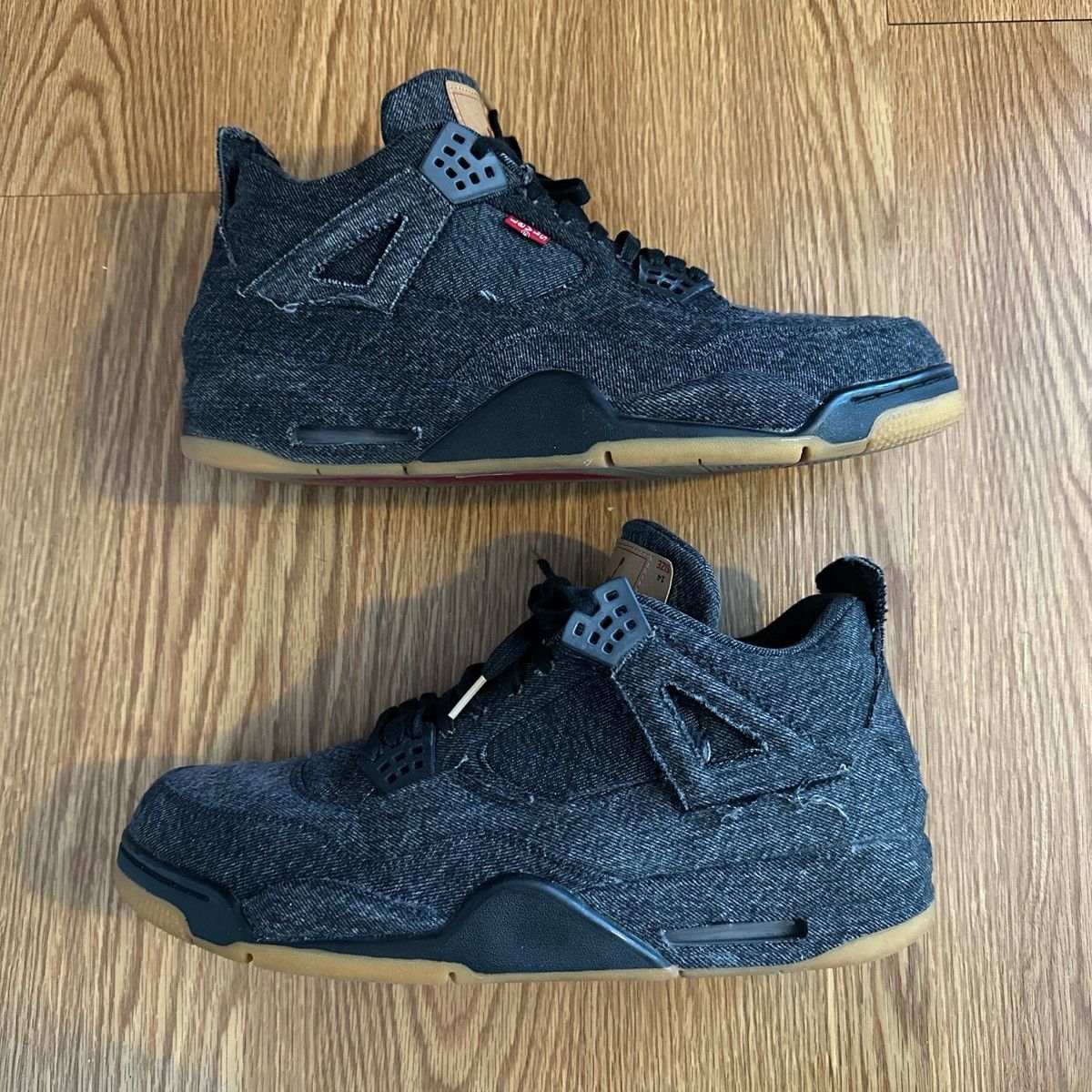 Jordan Brand Levi x air Jordan 4 black denim Size US 14 / EU 47 - 6 Thumbnail