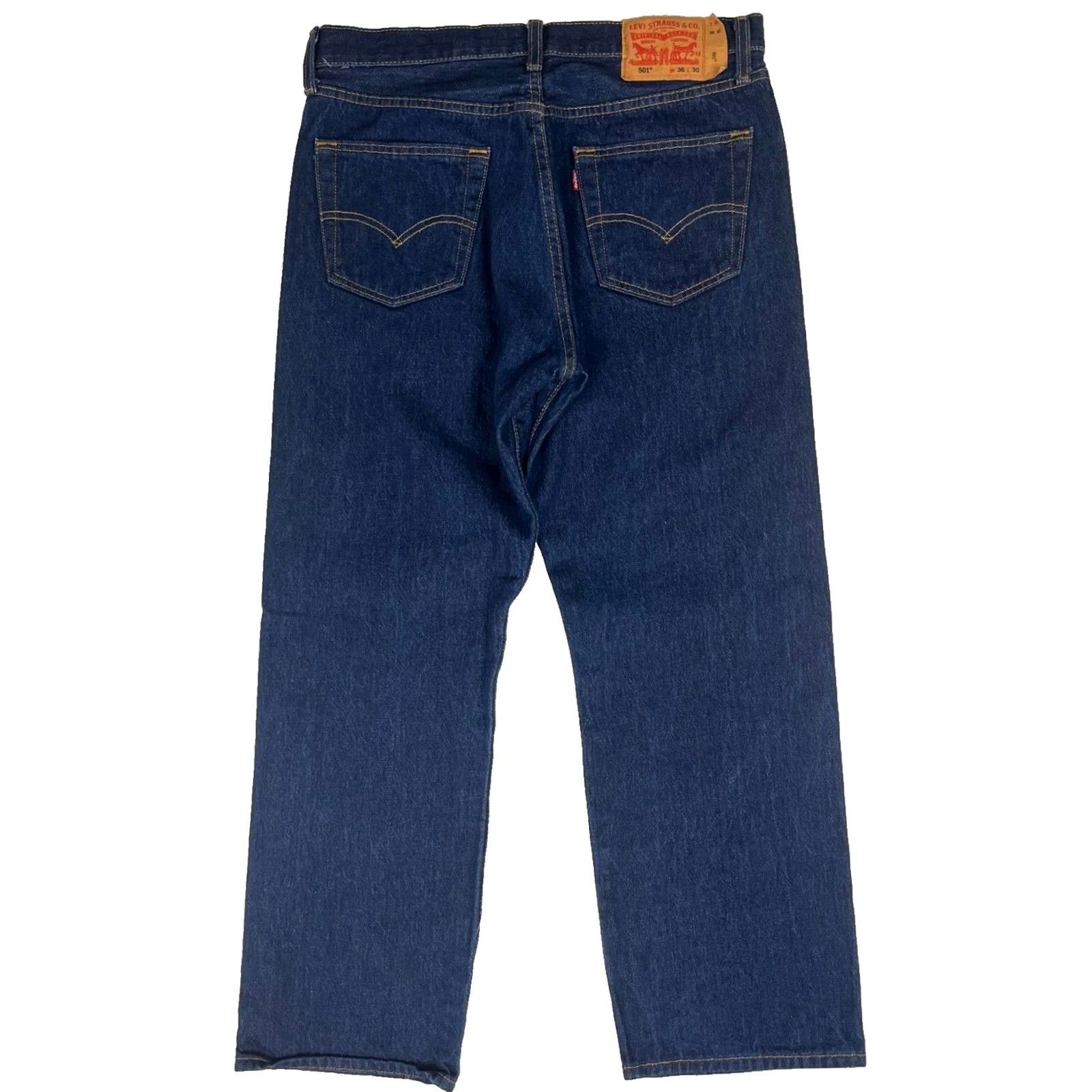 Levi's Levi's 501 Jeans Straight Denim Dark Blue 36x30 Men’s Jeans Regular Modern 5-Pocket Belt Loops Pants Size US 36 / EU 52 - 2 Thumbnail
