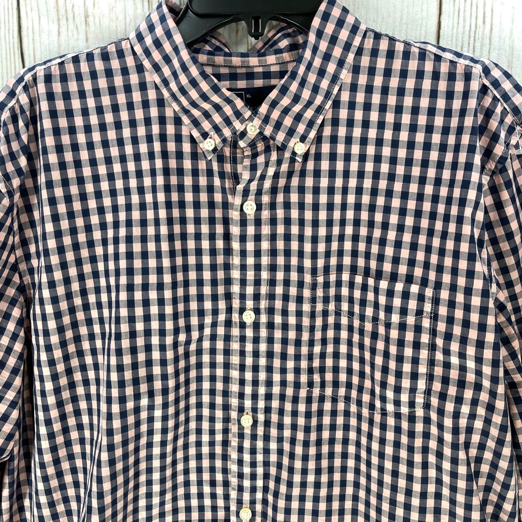 Gap GAP Button-Up Shirt Mens XL Pink Blue Check Long Sleeve Preppy Y2K Vintage Style Casual Business Travel Party/Cocktail Wedding Formal Shirt Size US XL / EU 56 / 4 - 2 Thumbnail