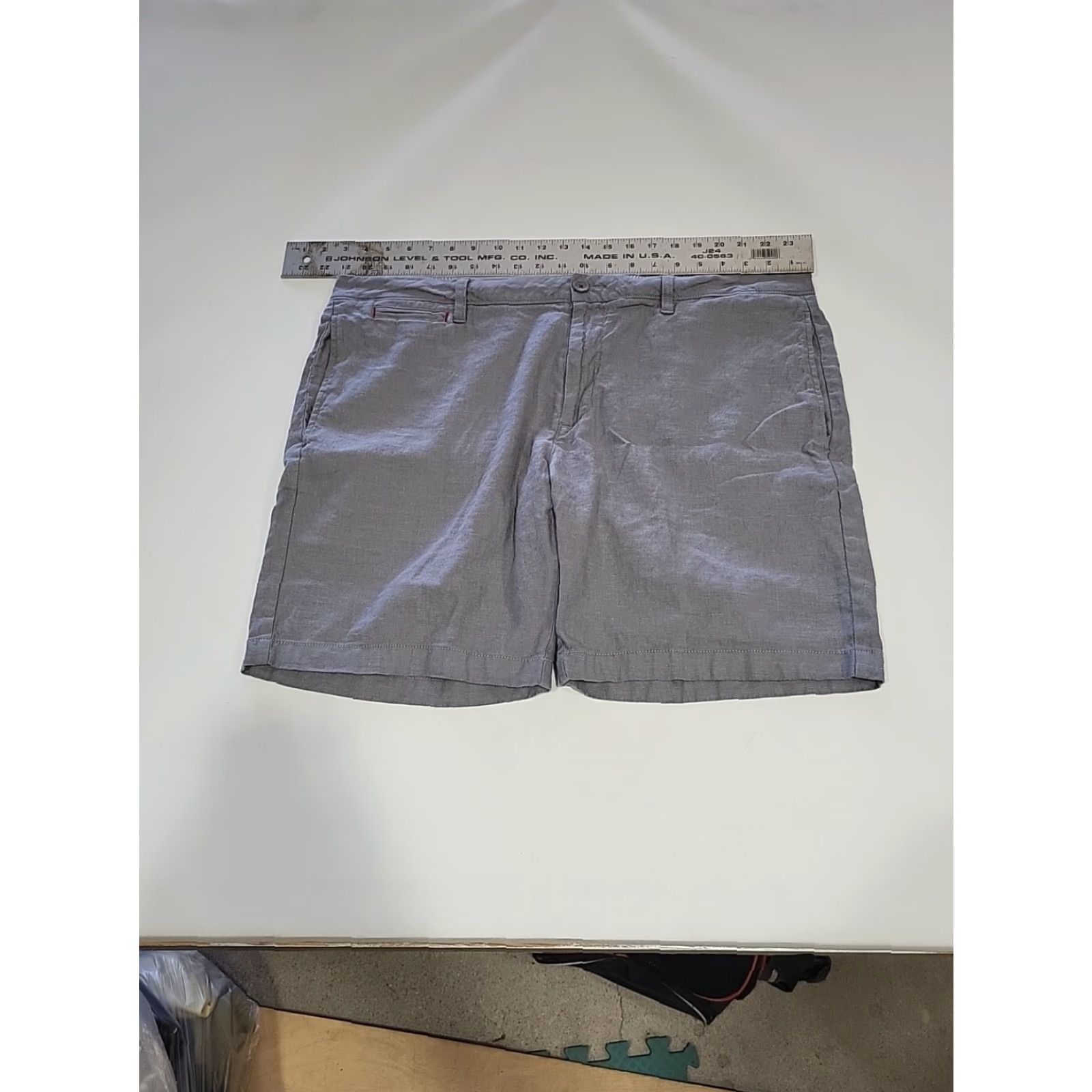UNTUCKit UNTUCKit St Julien Blue Linen Blend Shorts 42 Regular Men Cotton Chino 9in Inseam XS-XL? Size US 42 / EU 58 - 3 Thumbnail