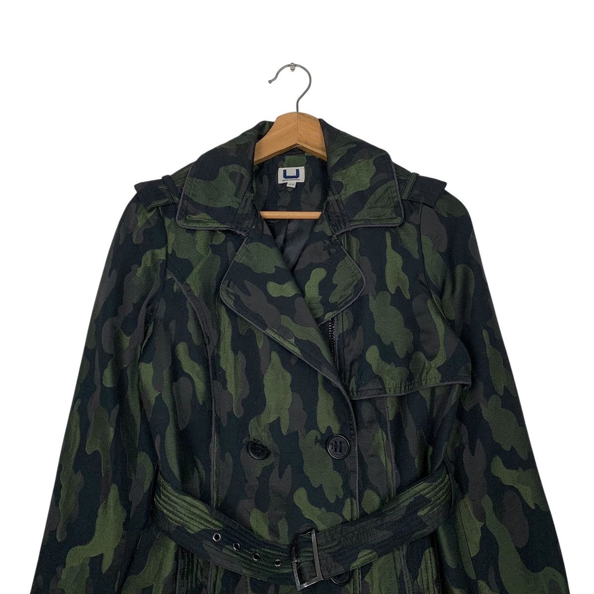 Adolfo Dominguez Aldolfo Dominguez Camouflage Double Breasted Trenchcoat Size XS / US 0-2 / IT 36-38 - 2 Thumbnail