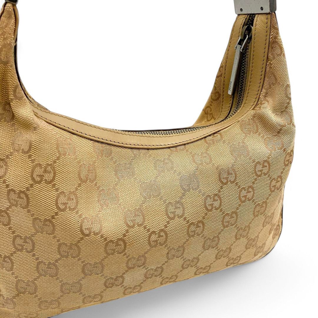 Gucci Gucci - Handbag Beige Leather Shoulder Bag GG Monogram Size ONE SIZE - 3 Thumbnail