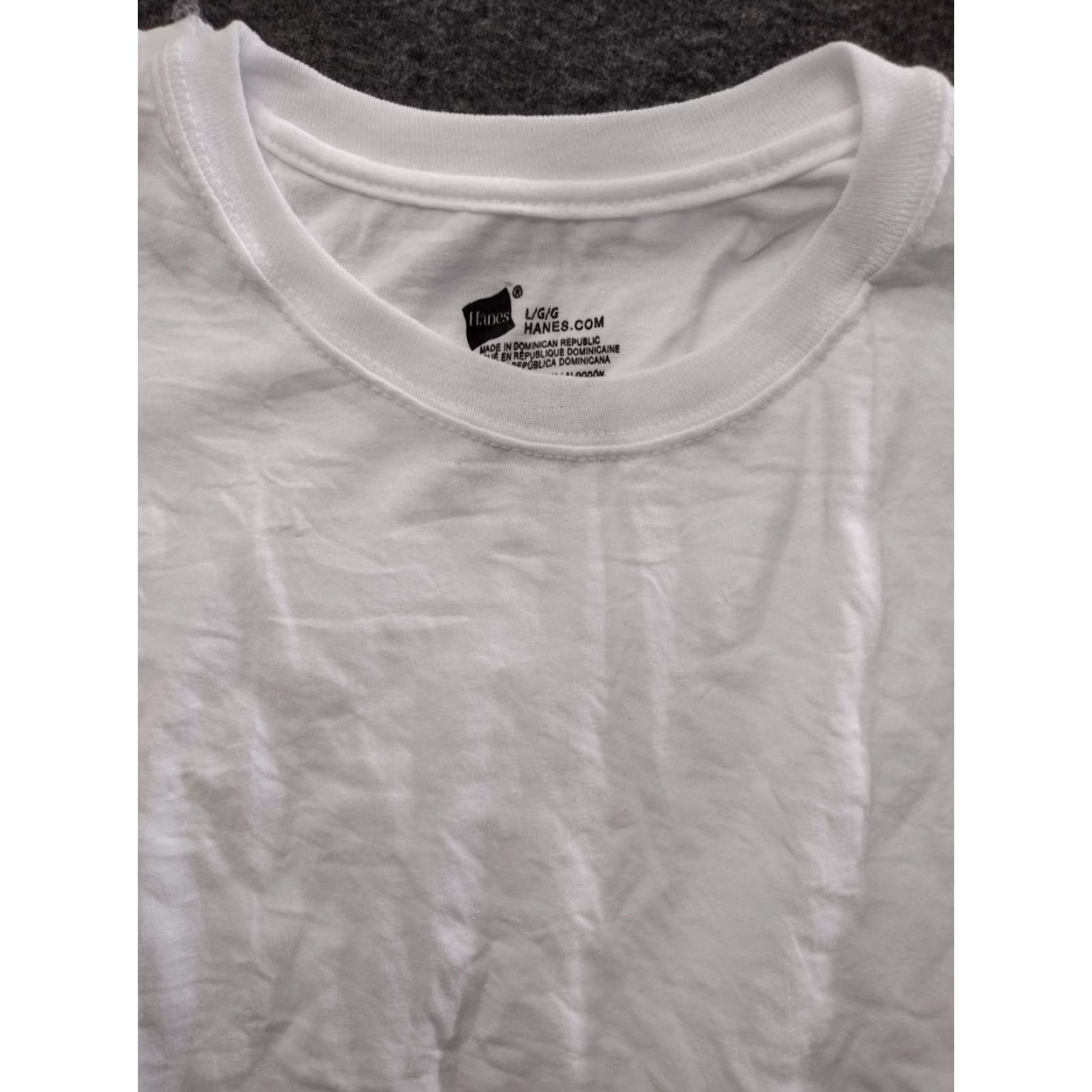 Hanes Hanes Unissex Cotton Blend Tee 2 Pack Shirt L White Crew Neck Short Sleeve Cotton T-Shirt Regular Fit Unisex Adults 90s tee? Size US L / EU 52-54 / 3 - 3 Thumbnail