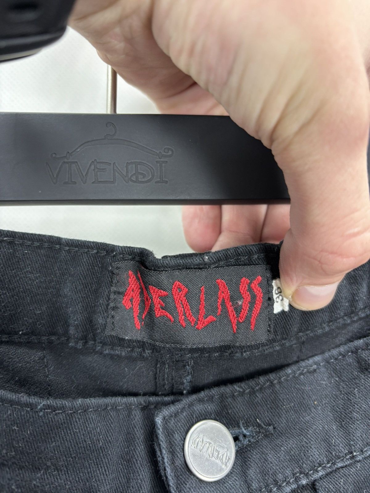 Other Mens gothic punk Y2k Jeans Aderlass Size 34/36 Color Black Size US 34 / EU 50 - 5 Thumbnail