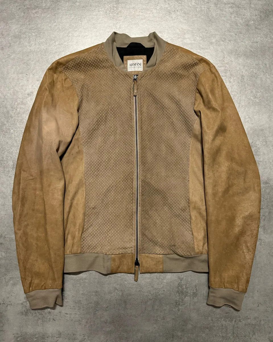 Armani Collezioni Armani Collezioni Biker Soft Beige Leather Jacket Size US M / EU 48-50 / 2 - 2 Thumbnail