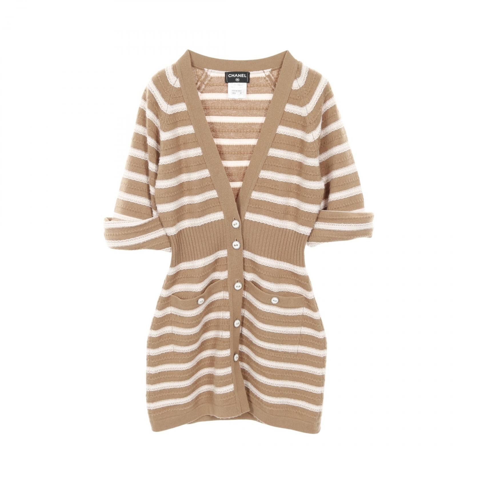 Chanel Chanel Chanel Cashmere Cardigan Textile Tops P51639K06641 DUTY FREE for USA Size ONE SIZE - 1 Thumbnail