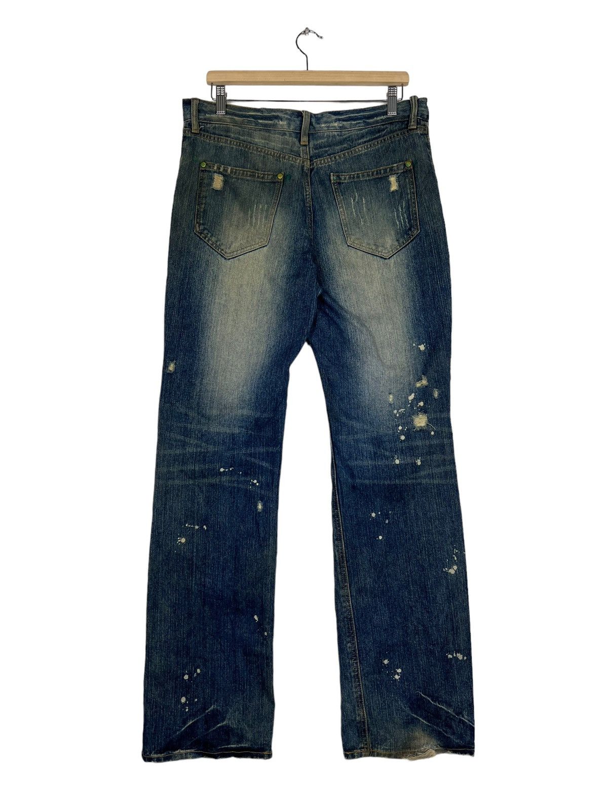 If Six Was Nine 🔥 TTU EXHIBITION DISTRESSED DENIM BROKEN DYED Size US 34 / EU 50 - 8 Thumbnail