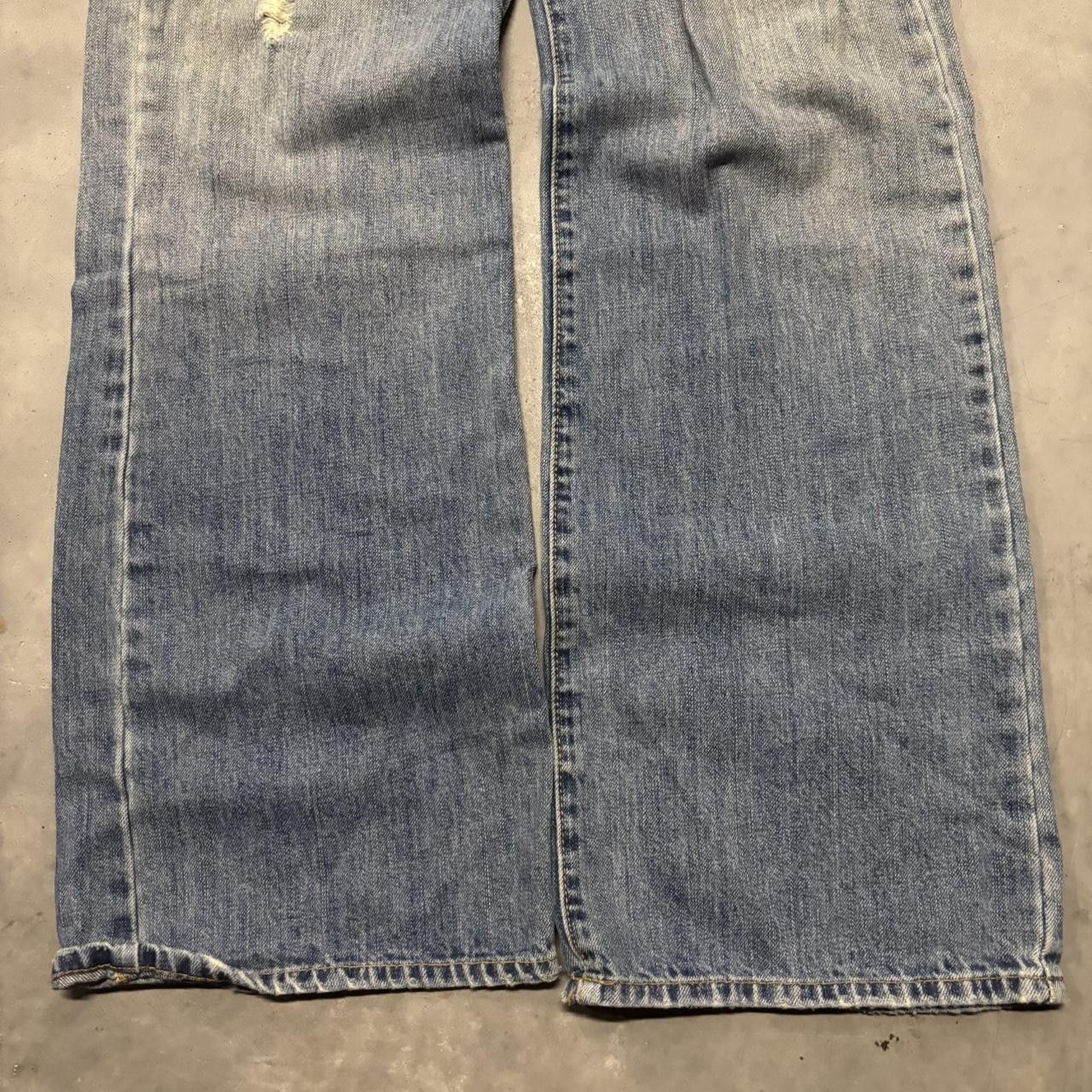Japanese Brand × Vintage Crazy Vintage Y2K/2000s Grunge Faded Medium Wash Denim Jeans! Size US 34 / EU 50 - 6 Thumbnail