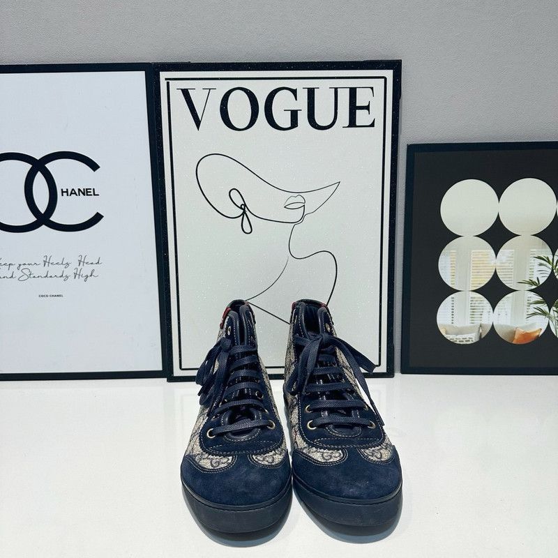 Gucci Gucci Logo High-Top Casual Sneakers Size US 7.5 / EU 40-41 - 2 Thumbnail