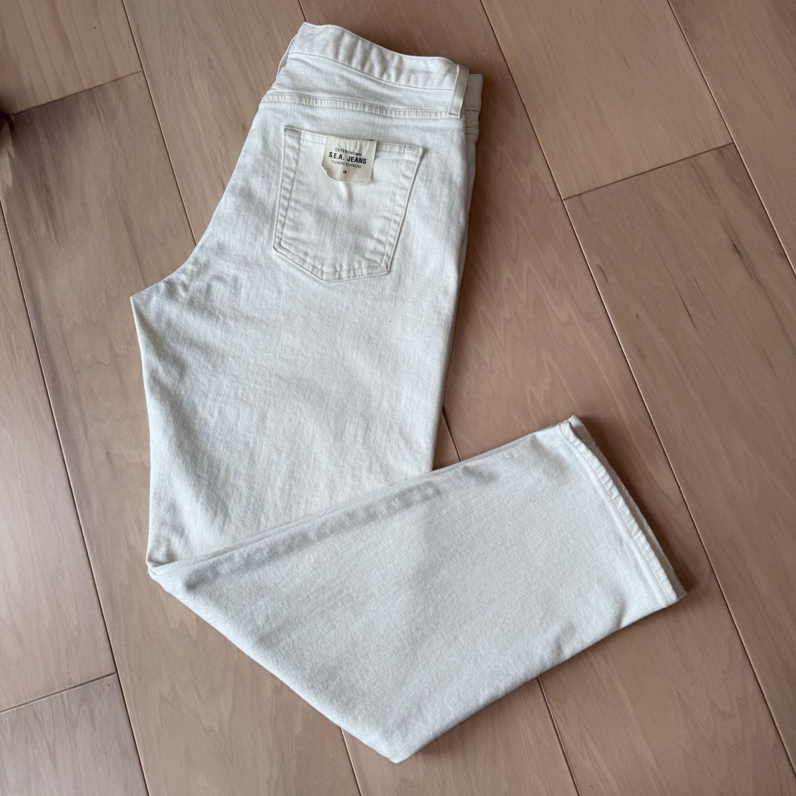 Outerknown Outerknown Fillmore Boyfriend Jeans Women's 31 White Glam Size 31" - 10 Thumbnail