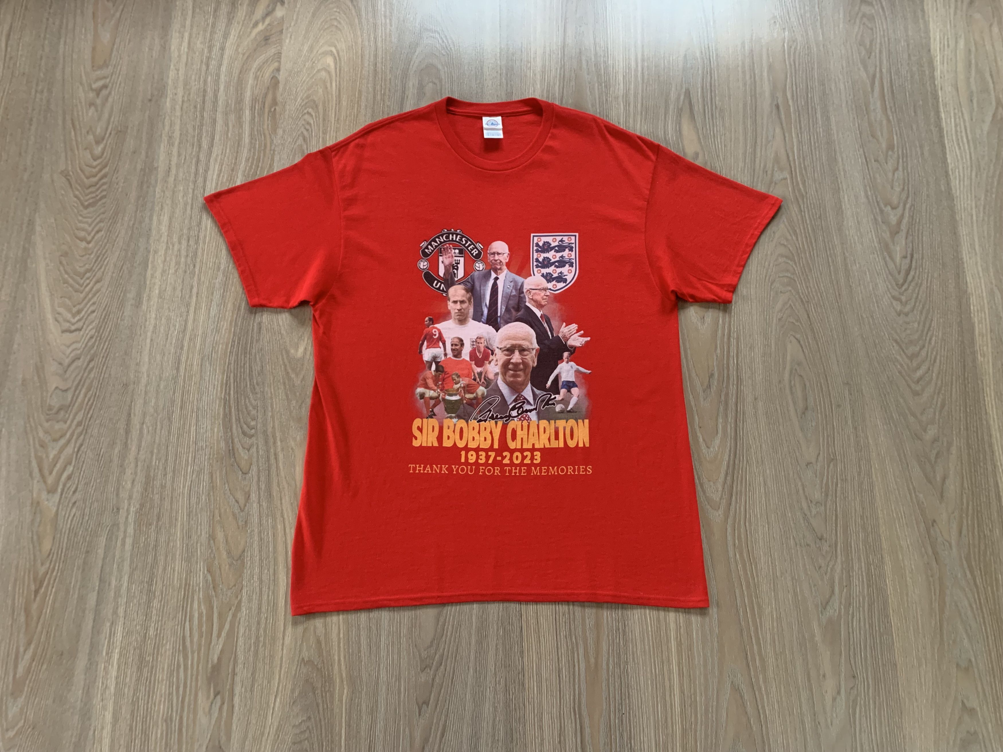 Delta Vintage Manchester United Sir Bobby Charlton T Shirt Size US XL / EU 56 / 4 - 1 Thumbnail