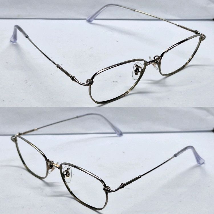 Lancel 80s LANCEL Paris Classic Oval Silver Metal Glasses Japan Size ONE SIZE - 7 Thumbnail