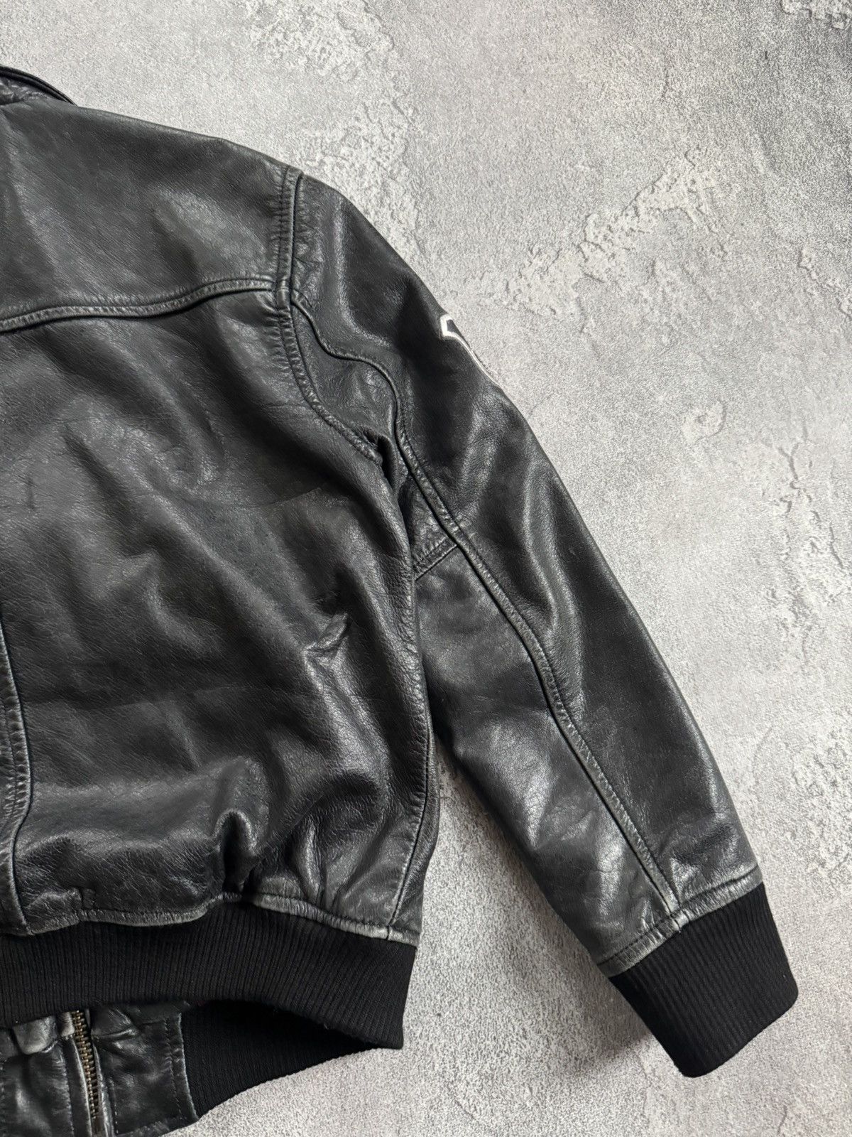 Genuine Leather Rhode Island S/size leather aviator bomber zip jacket pilot Size US S / EU 44-46 / 1 - 17 Thumbnail