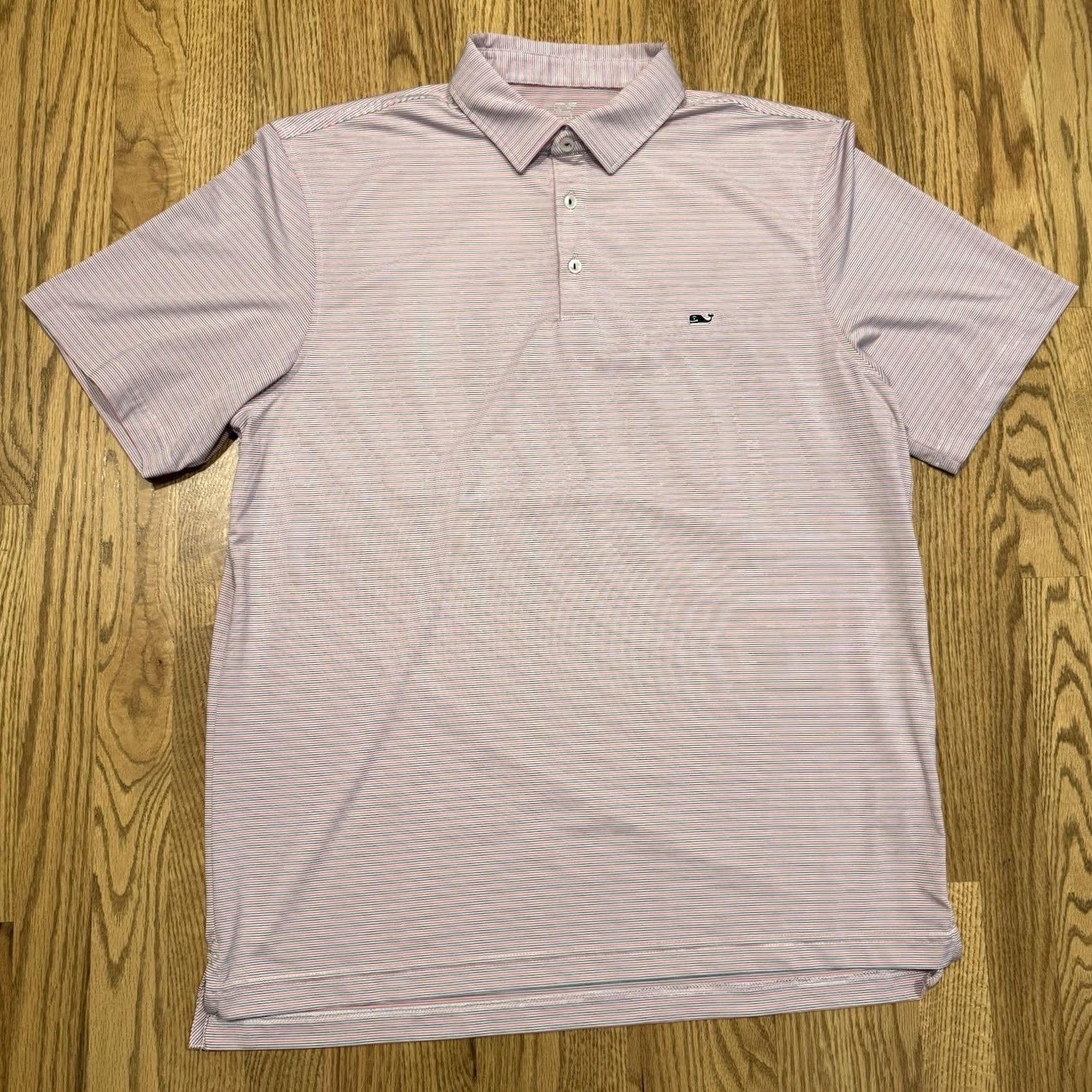 Vineyard Vines Vineyard Vines Polo Shirt Men’s XL Performance Stretch Red Blue Stripe Multicolor Short Sleeve Golf Polo Shirt Size US XL / EU 56 / 4 - 4 Thumbnail