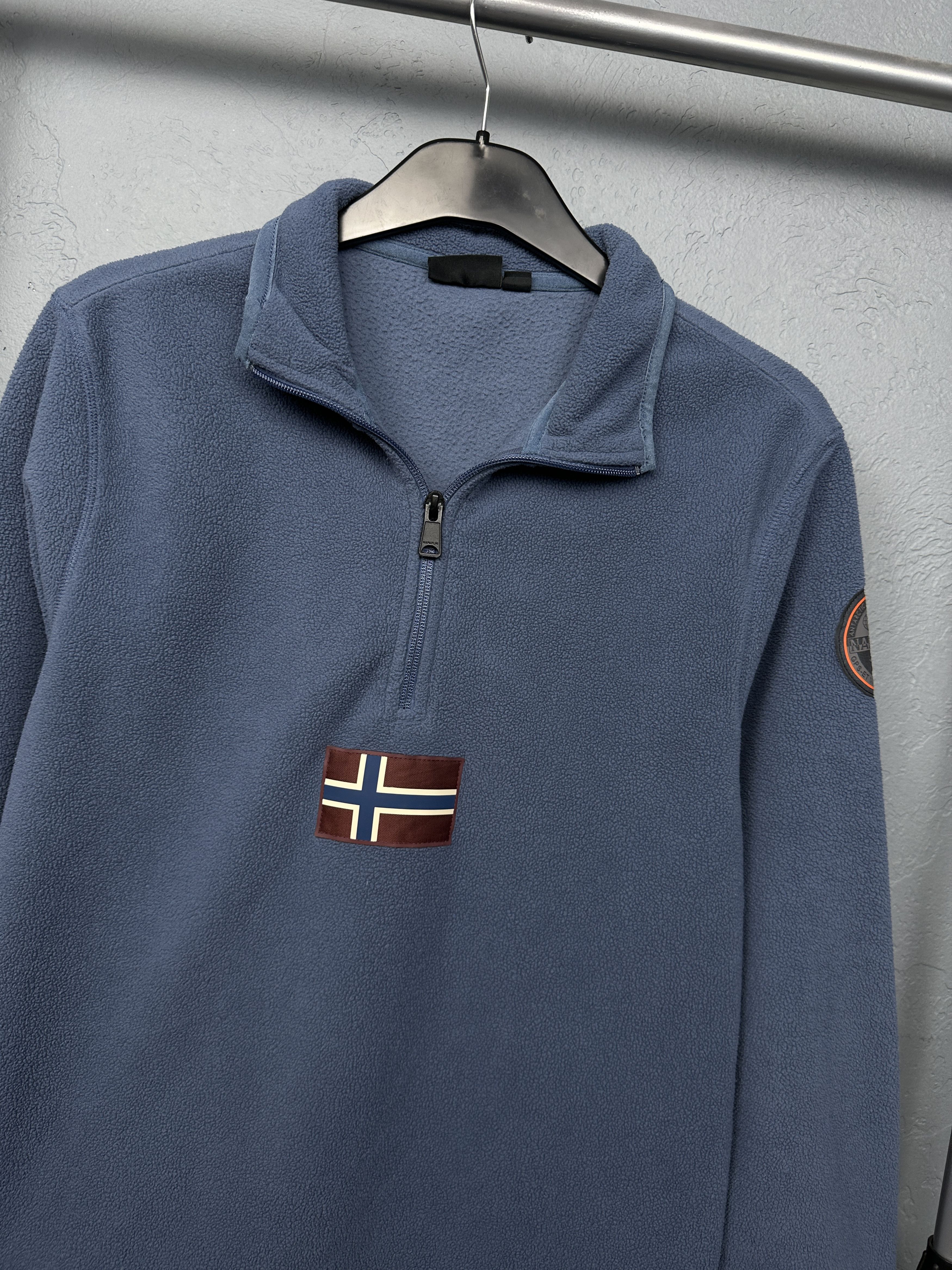 Napapijri Napapijri Mens 1\4 Zip Fleece Jacket Size US S / EU 44-46 / 1 - 2 Thumbnail