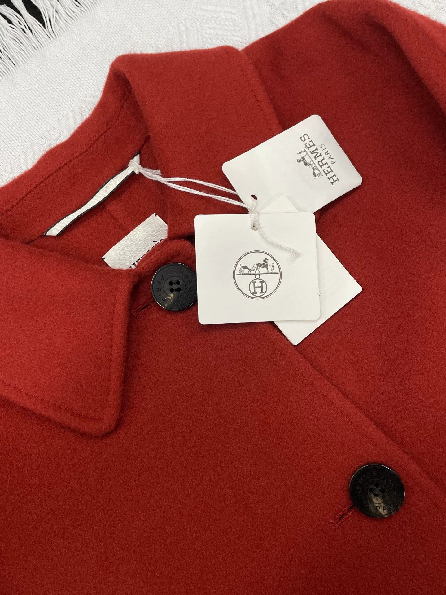 Hermes Hermes Red Cashmere Coat 36 BNWT Size XS / US 0-2 / IT 36-38 - 2 Thumbnail
