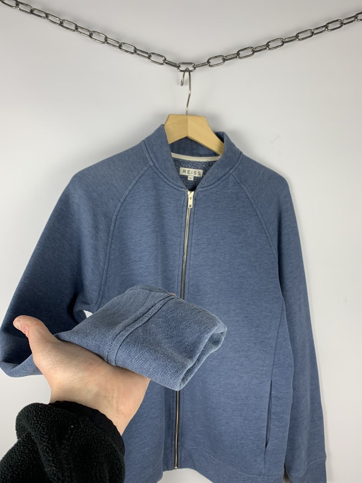 Reiss Reiss Full-Zip Bomber Jacket Cotton Men’s Size M Blue Size US M / EU 48-50 / 2 - 5 Thumbnail