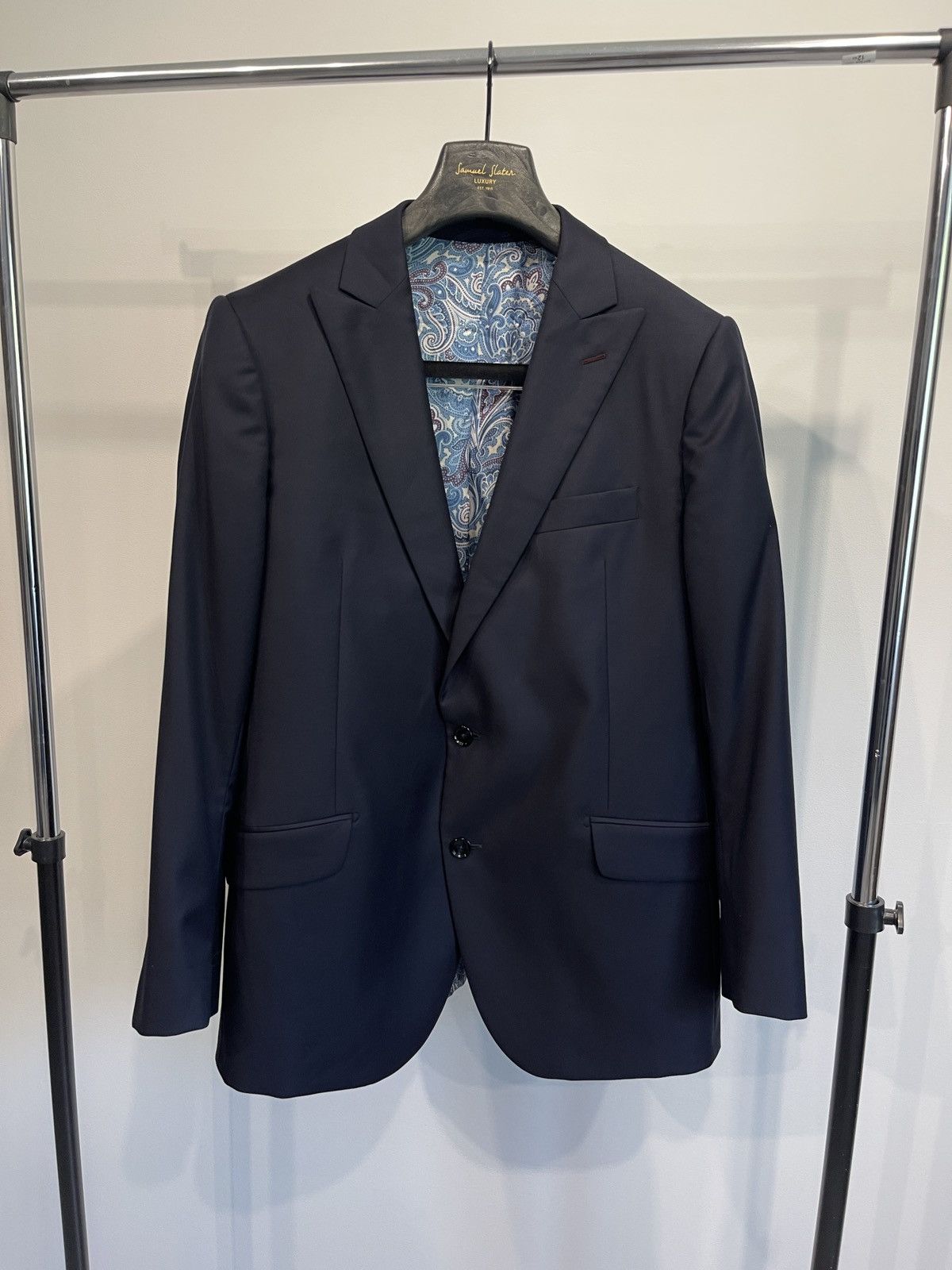 Vitale Barberis Canonico Vintage VITALE BARBERIS CANONICO blazer dark blue jacket Size 42R - 1 Thumbnail