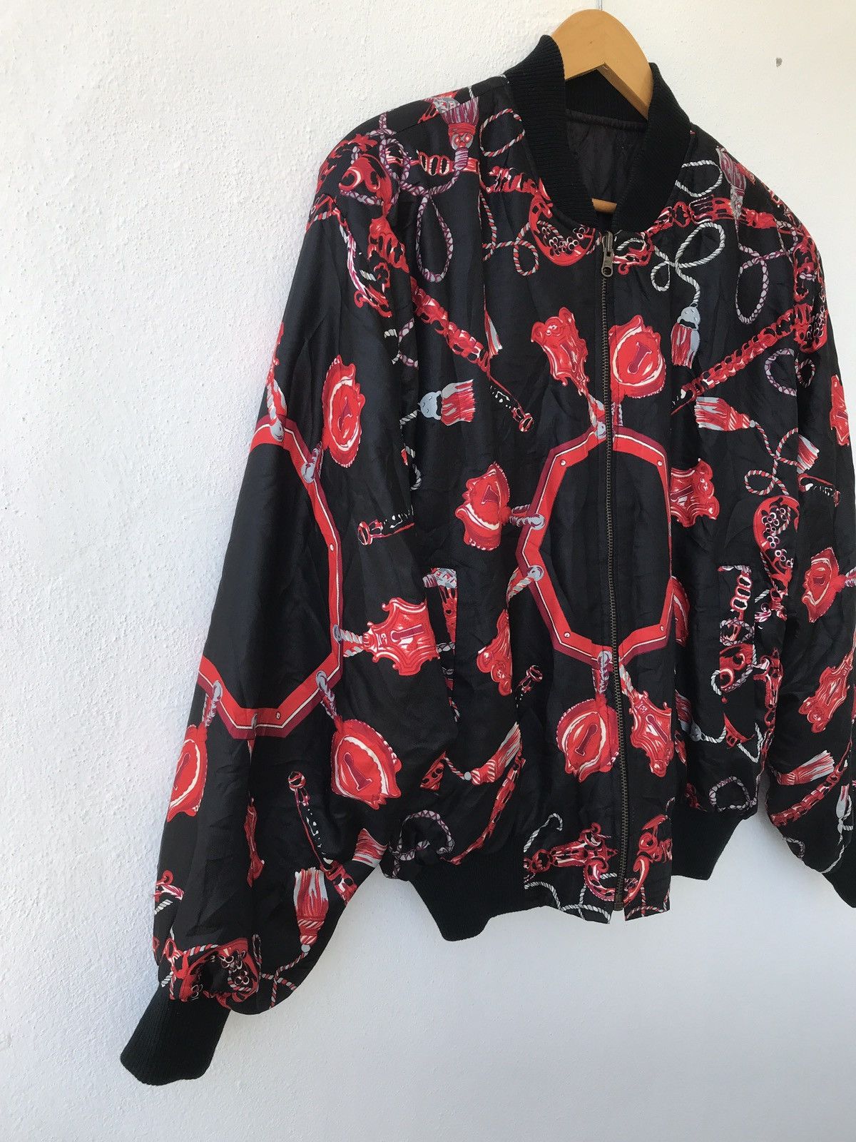 Japanese Brand × Vintage Vintage Baroque overprint Bomber Jacket Size US L / EU 52-54 / 3 - 2 Thumbnail