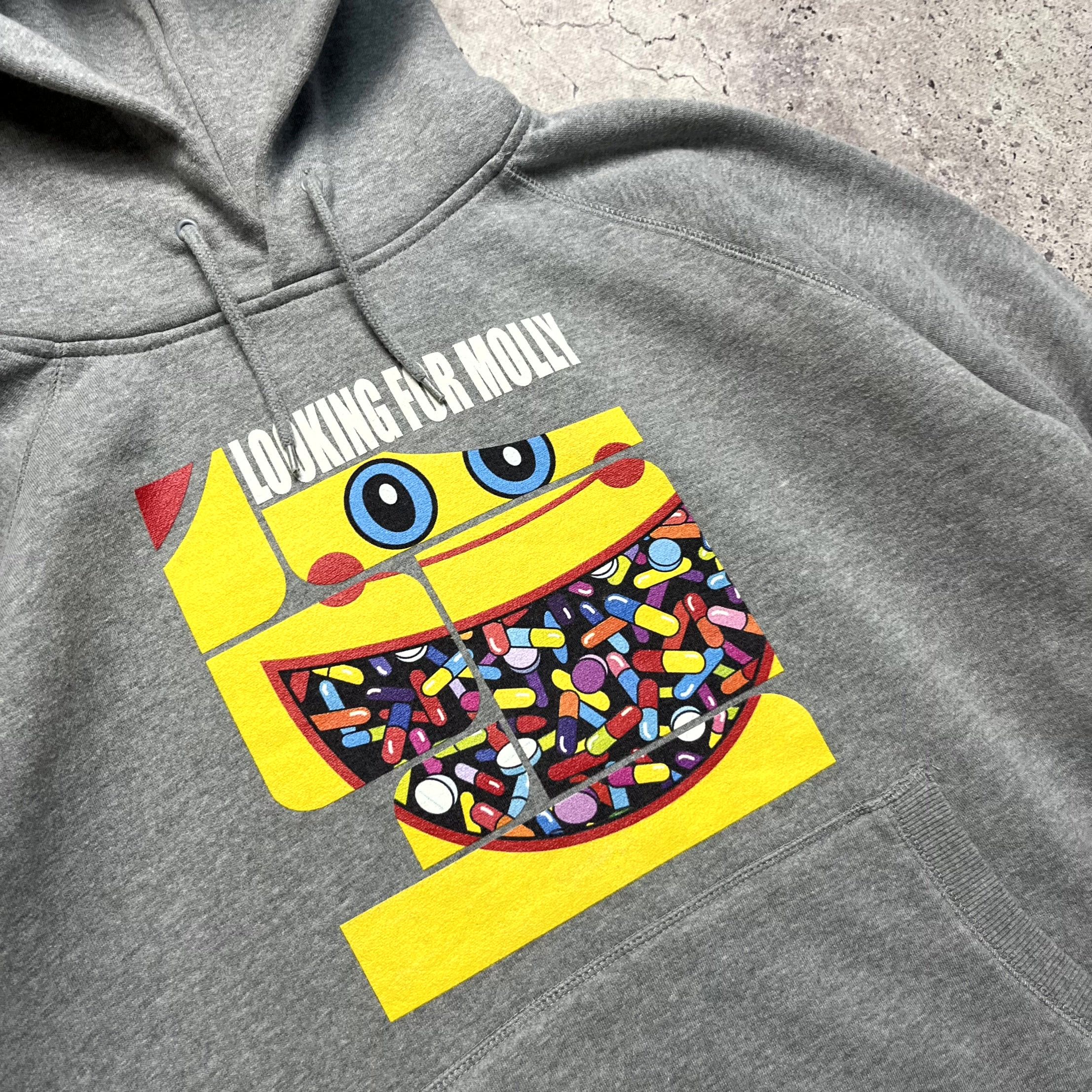 Vintage Looking For Molly Hoodie Grey Sweatshirt Streetwear Size M Size US M / EU 48-50 / 2 - 5 Thumbnail