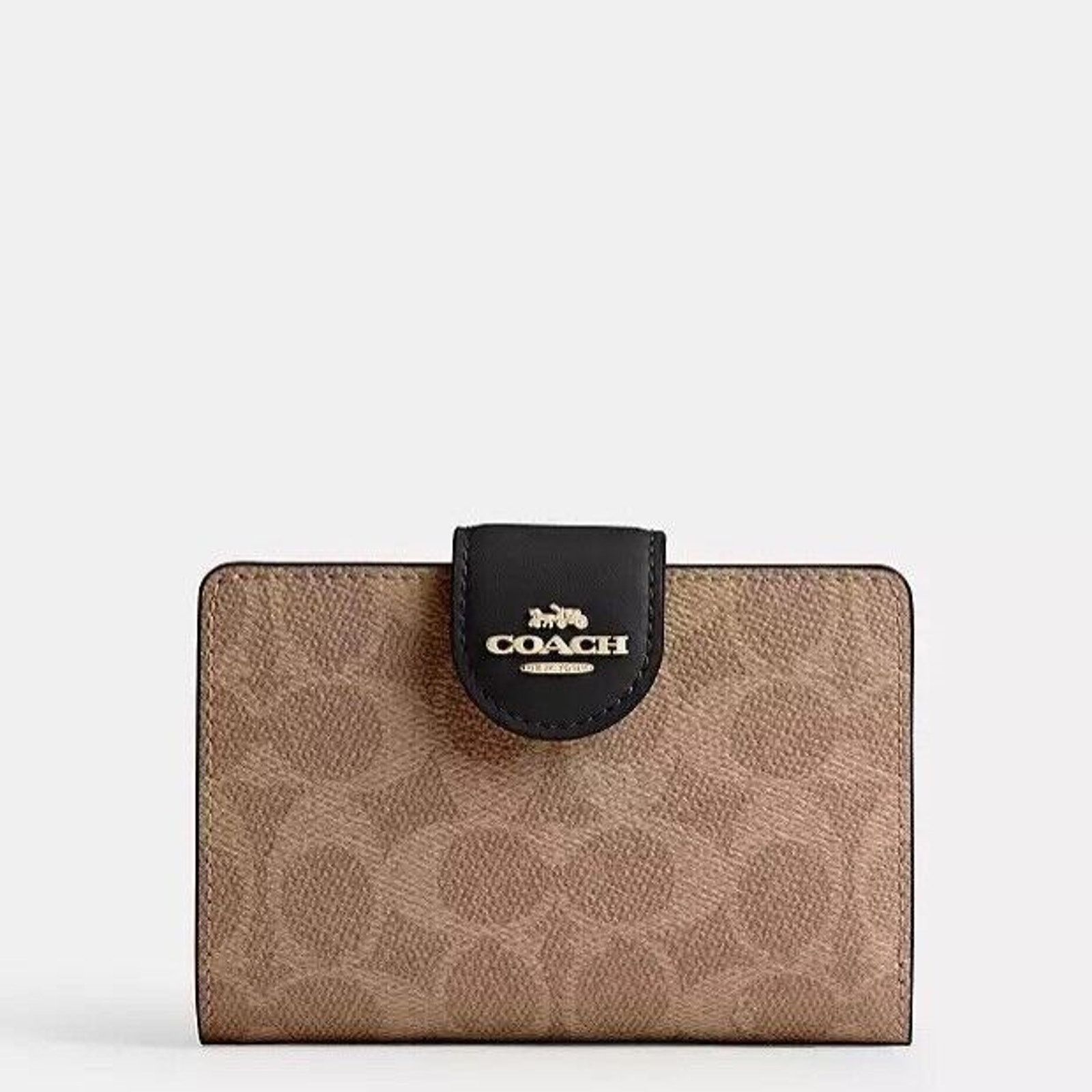 Coach NWT Coach Medium Corner Zip Wallet Signature Canvas Size ONE SIZE - 1 Thumbnail