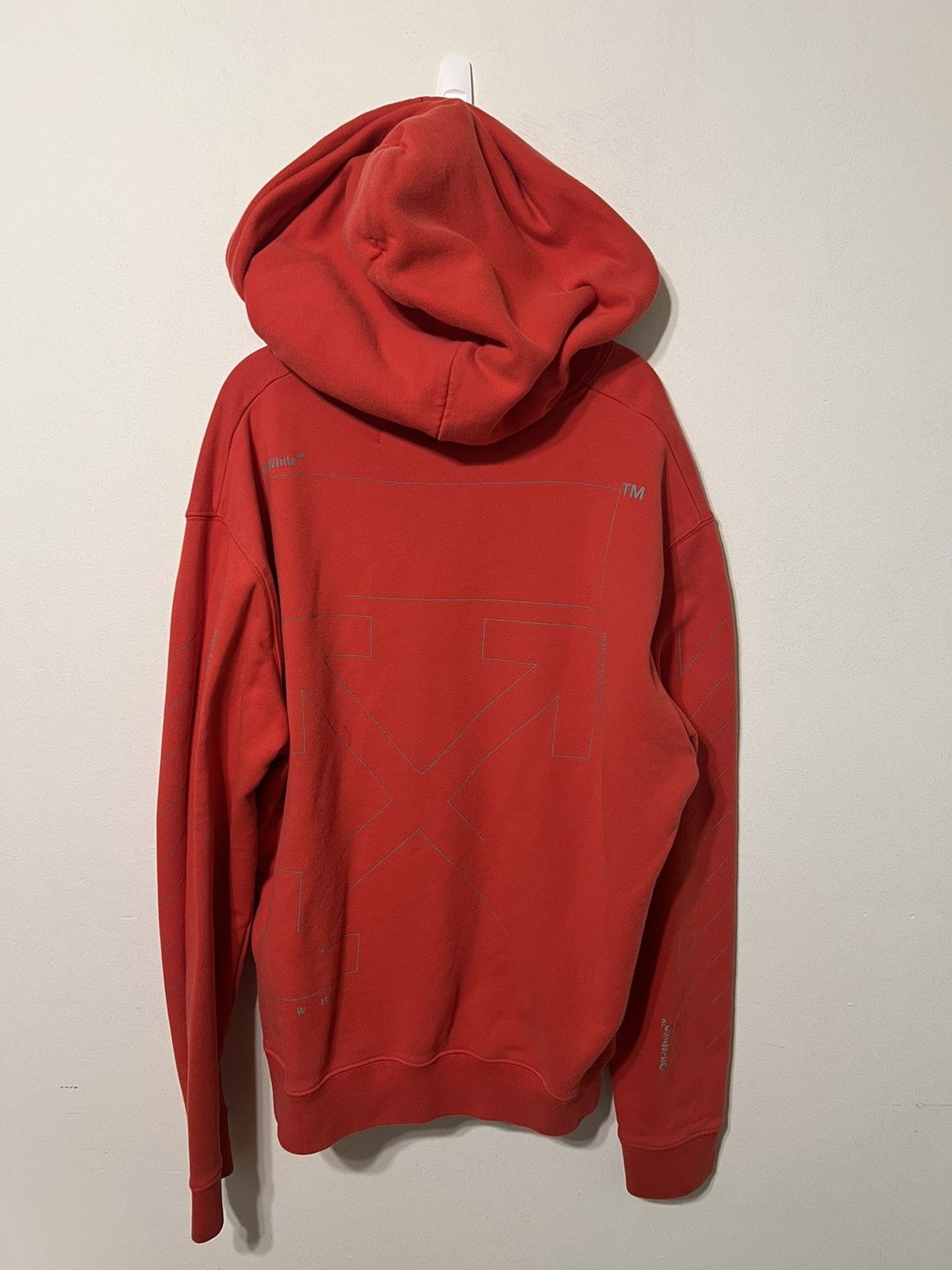 Off-White Red off white reflective XL hoodie Size US XL / EU 56 / 4 - 5 Thumbnail