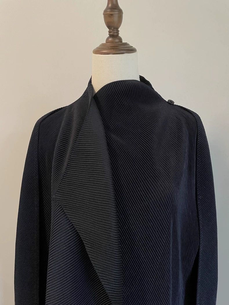 Issey Miyake Issey Miyake size:2 A long trench coat with a deep blue ma Size S / US 4 / IT 40 - 3 Thumbnail