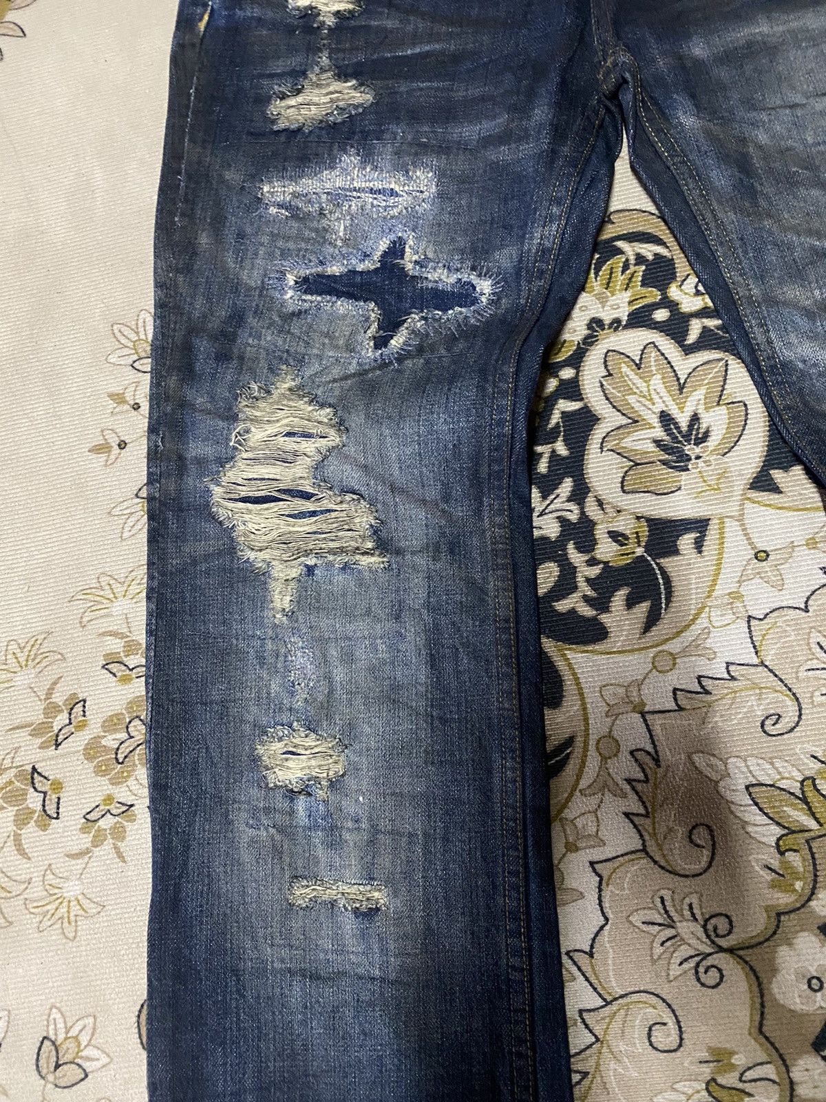 JACKROSE Japanese Brand Jack Rose Distressed Design Style Size US 31 - 4 Thumbnail