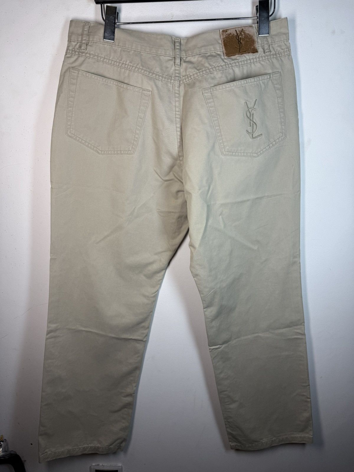Yves Saint Laurent Beige 36x32 YSL Jeans Cotton Pants Size US 36 / EU 52 - 19 Thumbnail