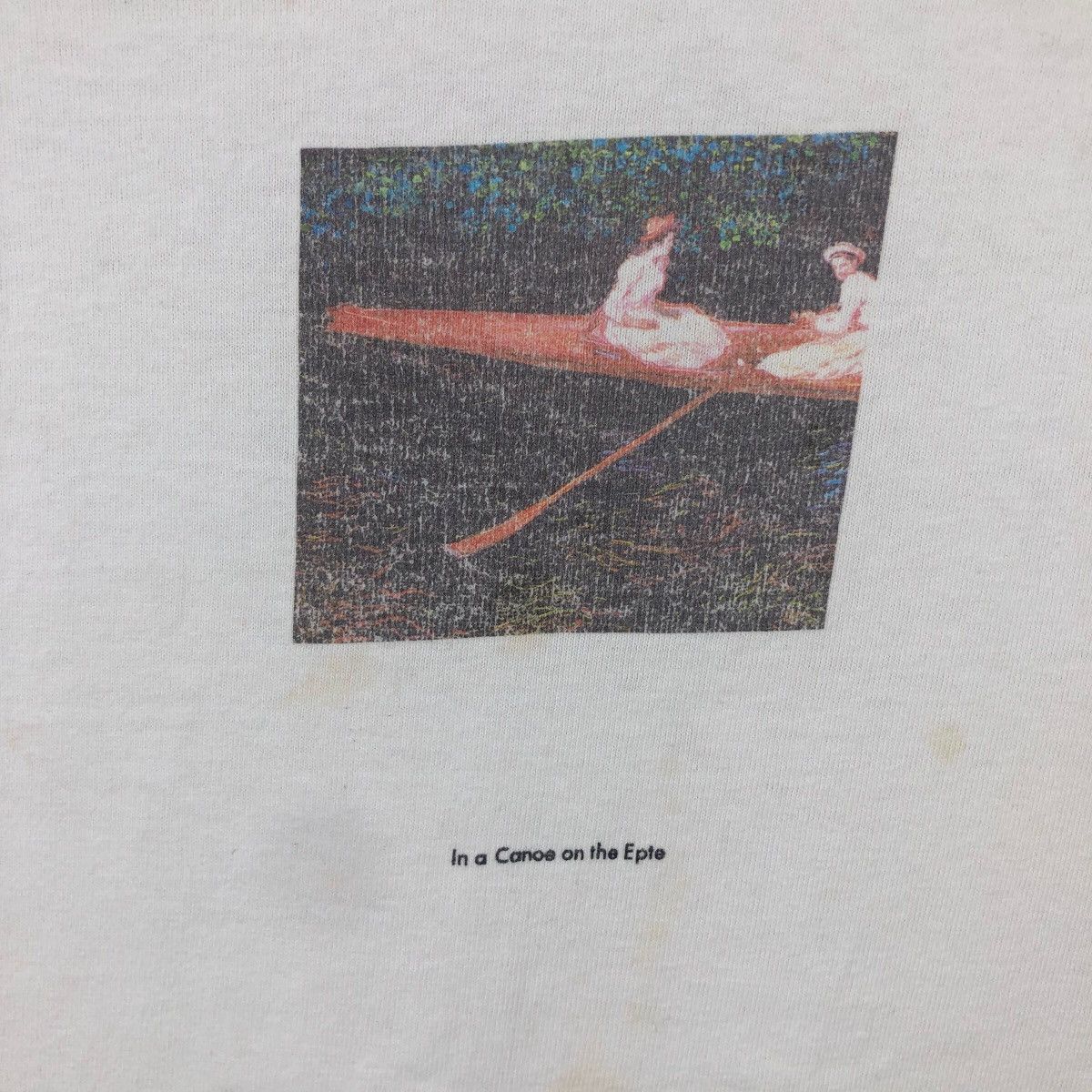 Monet × Vintage Vintage 90s CLAUDE MONET In a Canoe on the Epte T-Shirt Art Size US M / EU 48-50 / 2 - 3 Thumbnail
