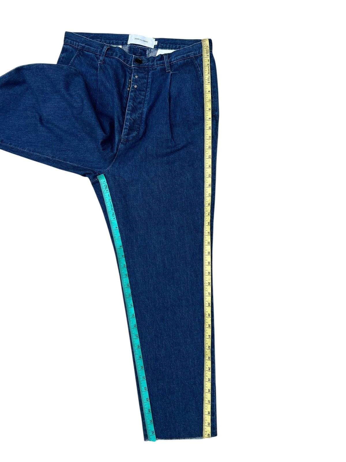 5351 POUR LES HOMMES John Mason Smith Japan Denim Trouser Pant Size US 32 / EU 48 - 4 Thumbnail