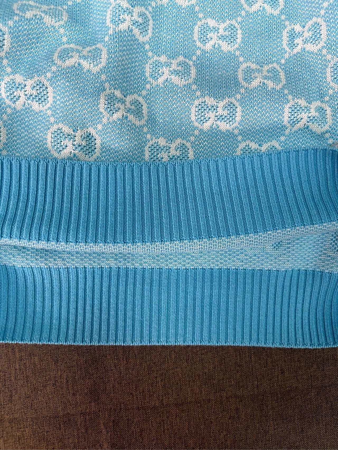 Gucci Gucci Blue full-print knitted sweater 2501-Nextarrow Size US M / EU 48-50 / 2 - 5 Thumbnail