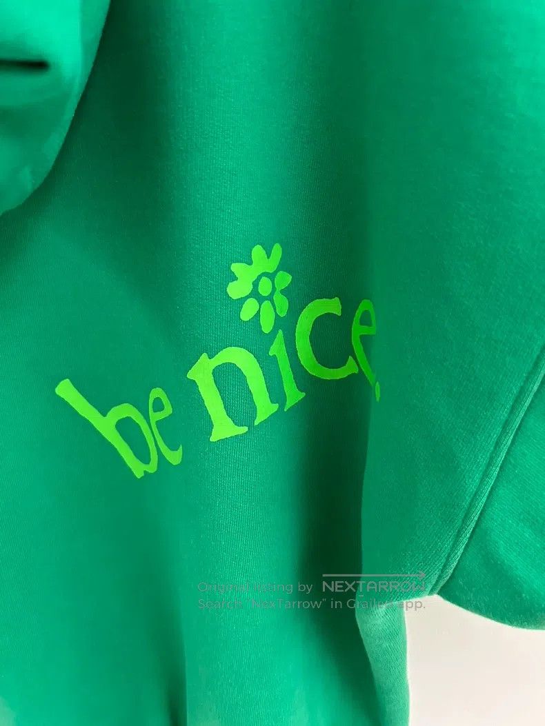 ERL ERL Venice Beach logo green hooded sweatshirt, be nice let Size US L / EU 52-54 / 3 - 3 Thumbnail