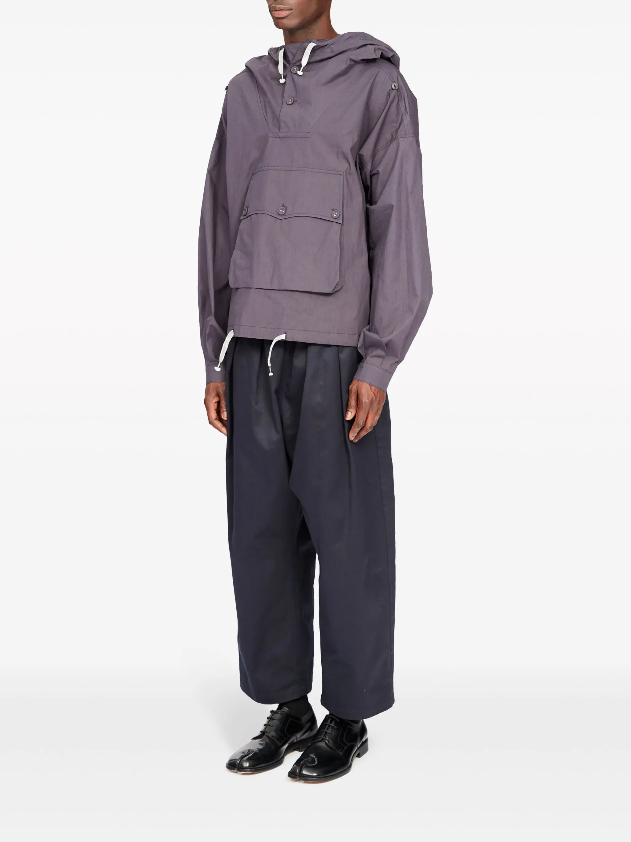 Maison Margiela o1w1db10126 Coated Hooded Jacket in Purple Size US M / EU 48-50 / 2 - 4 Thumbnail