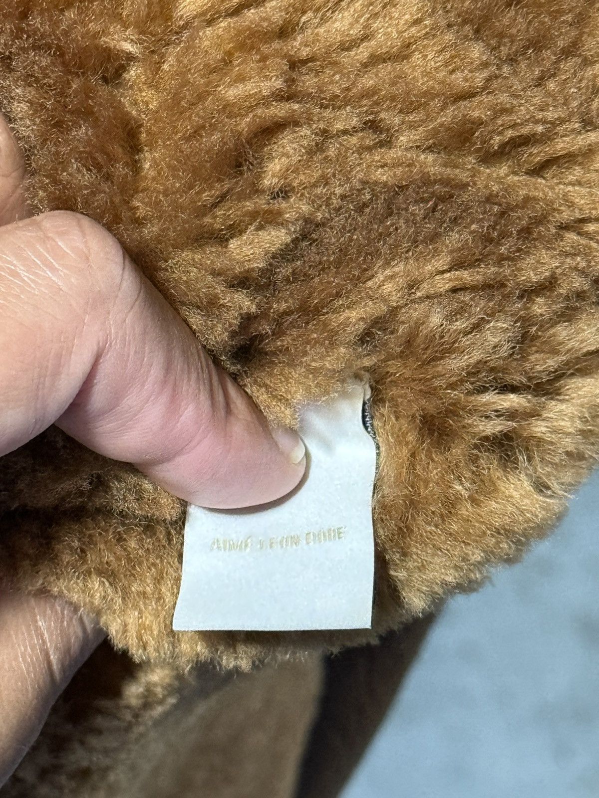 Aimé Leon Dore Hooded Shearling Jacket Brown Chestnut 2XL