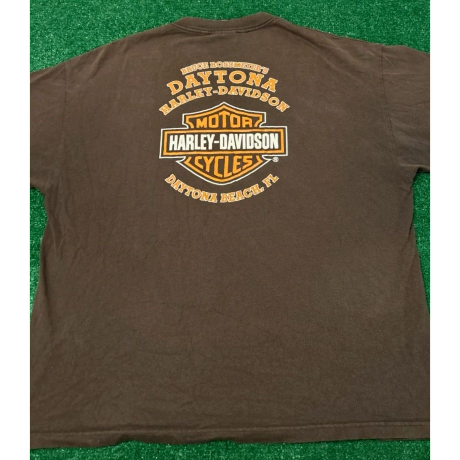 Harley Davidson VINTAGE Harley-Davidson Daytona Bike Week 2006 Flames VTG Shirt Mens 2XL Brown Short Sleeve T-Shirt 90s Y2K Grunge Punk Motorcycle Blues Hip Hop Mens Size US XXL / EU 58 / 5 - 2 Thumbnail