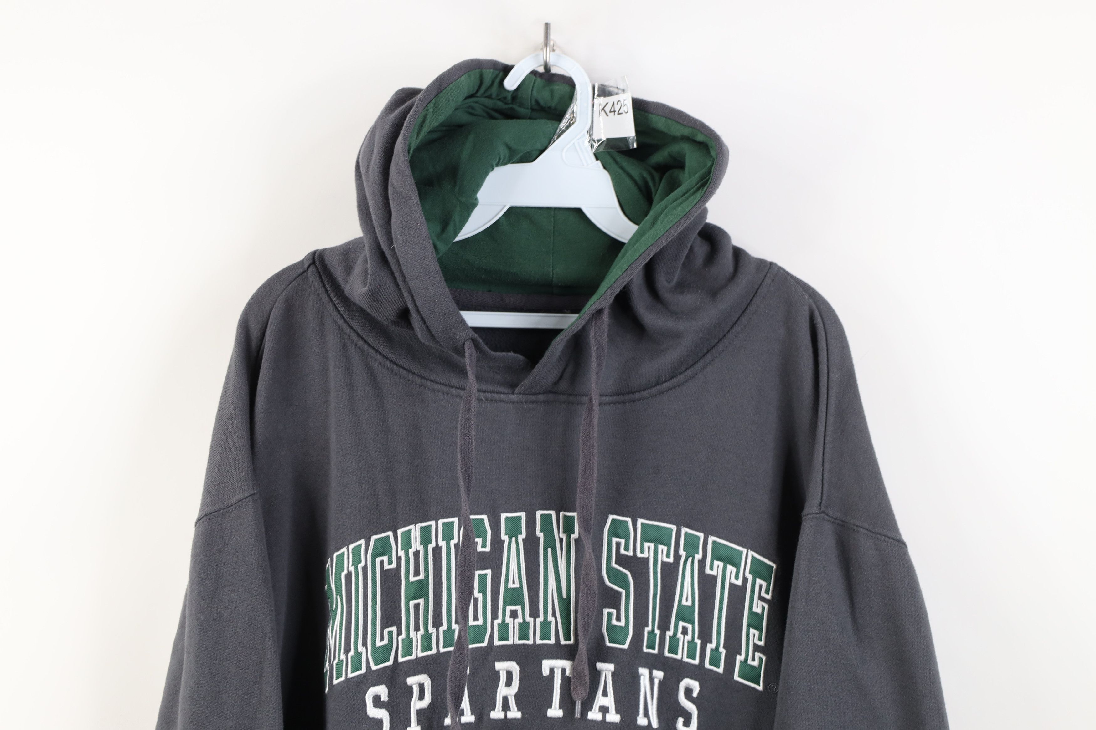 Vintage Vintage Michigan State University Hoodie Sweatshirt Gray Size US XXL / EU 58 / 5 - 2 Thumbnail