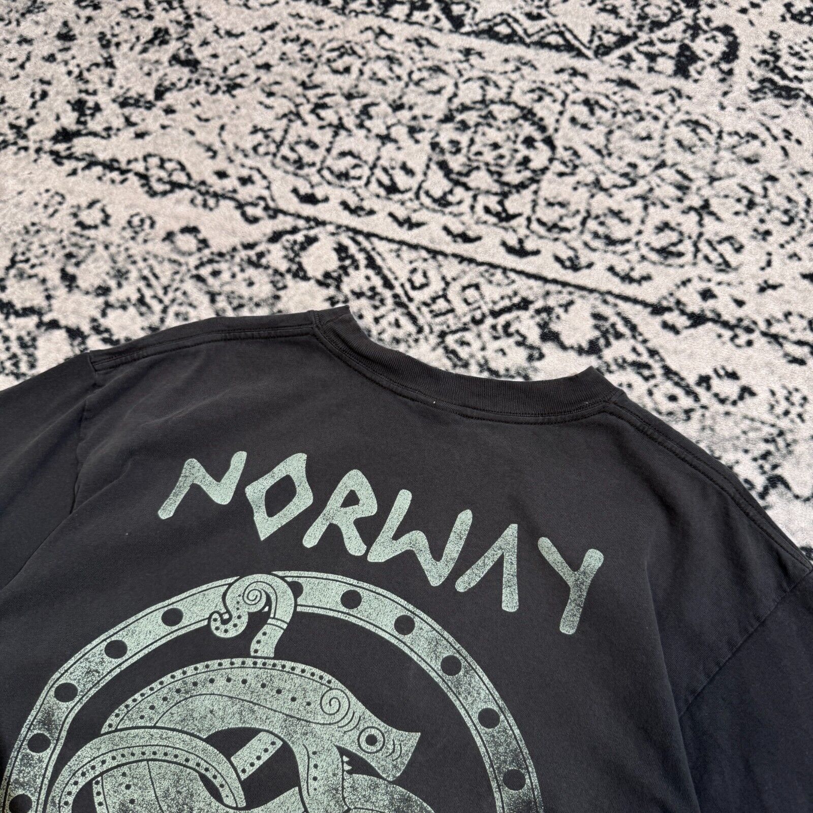 Vintage Vintage Black Cotton T-Shirt Size L Vikingswear Y2K 90s Size US L / EU 52-54 / 3 - 6 Thumbnail