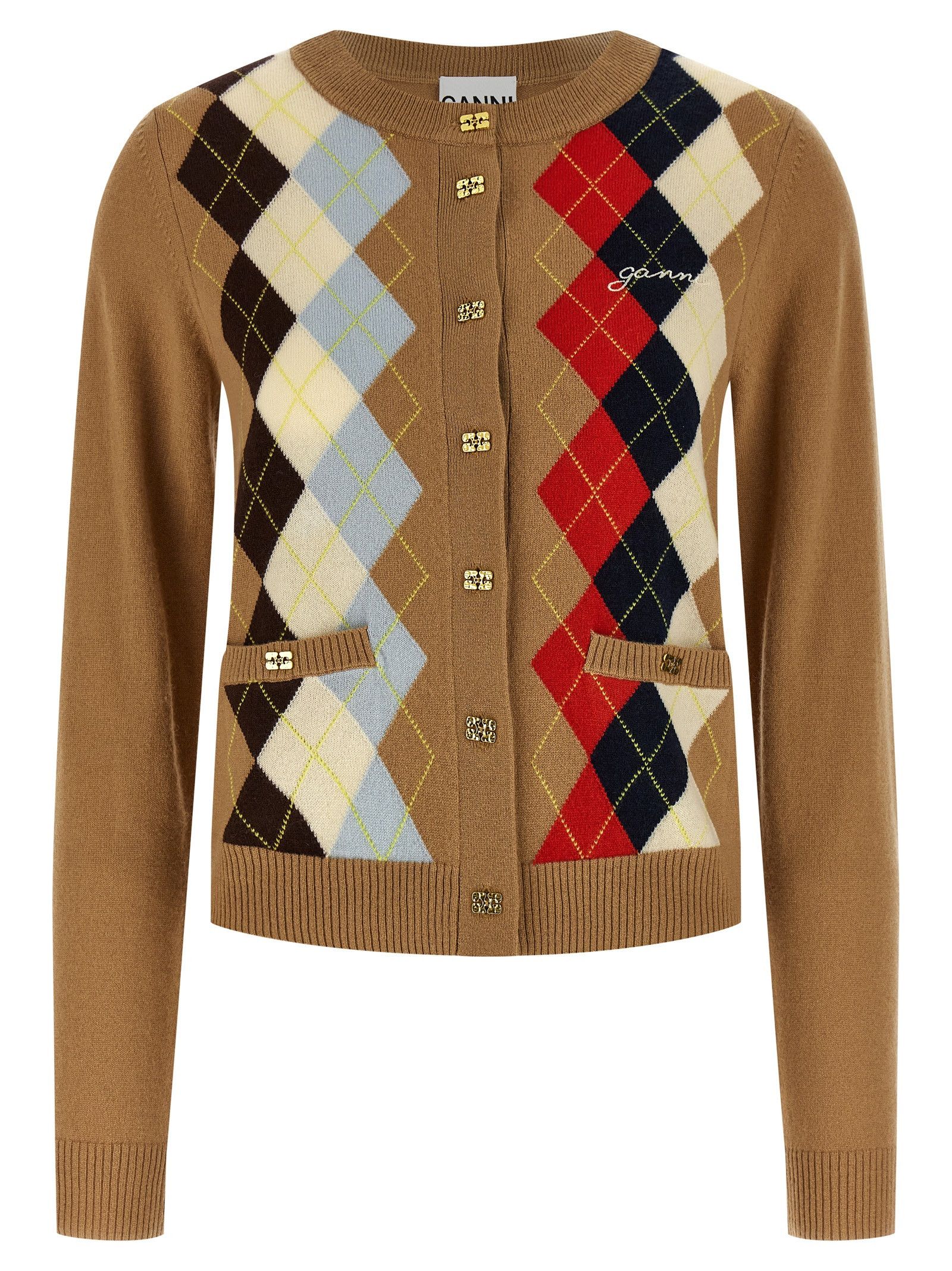 Ganni Diamond-Shaped Cardigan Size XS / US 0-2 / IT 36-38 - 1 Thumbnail