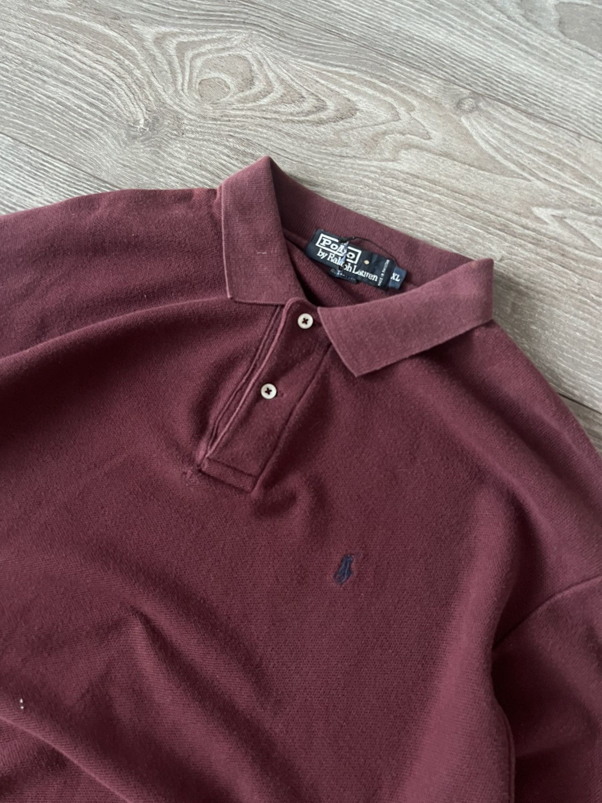 Polo Ralph Lauren × Ralph Lauren × Vintage ‼️Polo Ralph Lauren Vintage Knit Logo Casual LongSleeve Shirt Size US XL / EU 56 / 4 - 6 Thumbnail