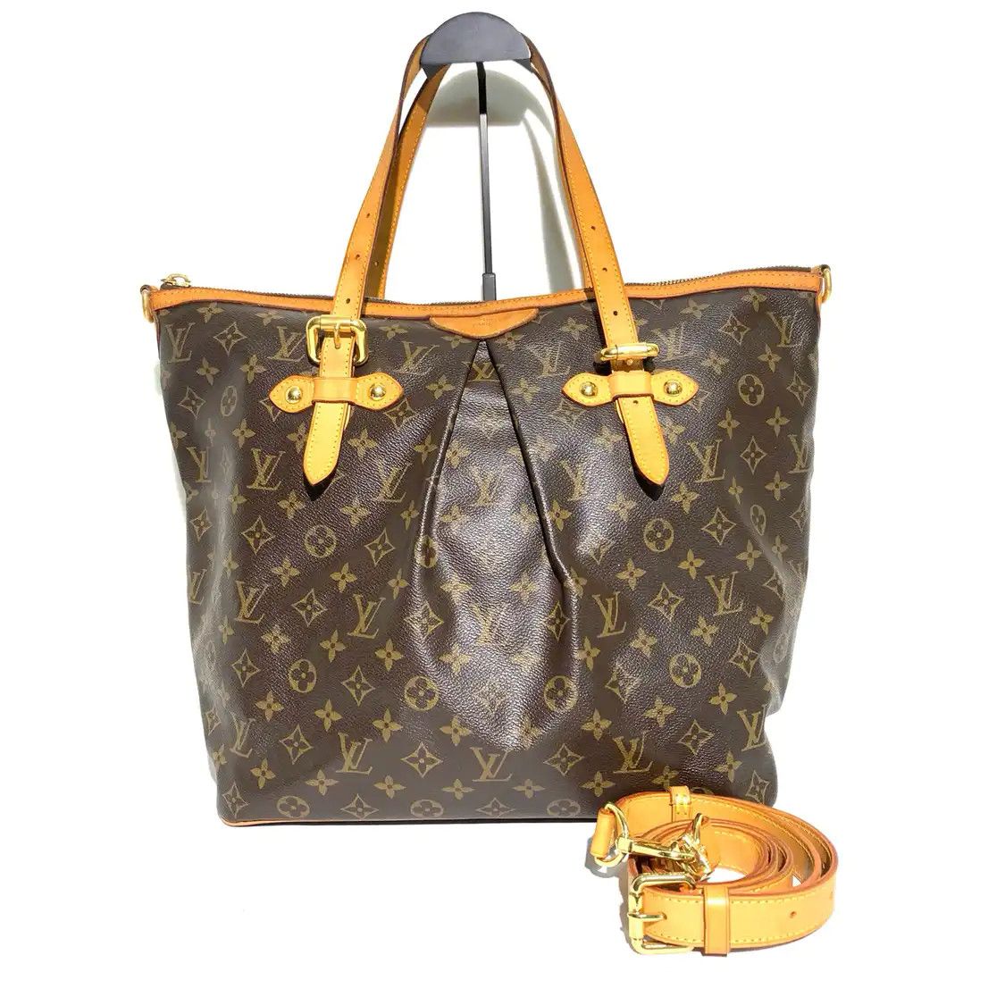 Louis Vuitton LOUIS VUITTON PALERMO Large brown coated canvas monogram ...