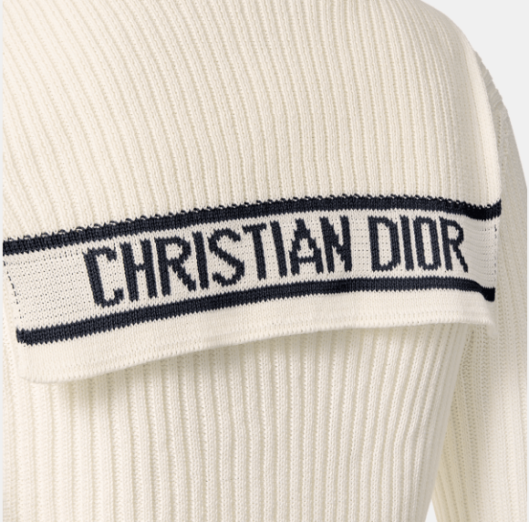 Dior o1w1db10925 444S64 Dioriviera Sweater in Ecru Size M / US 6-8 / IT 42-44 - 3 Thumbnail