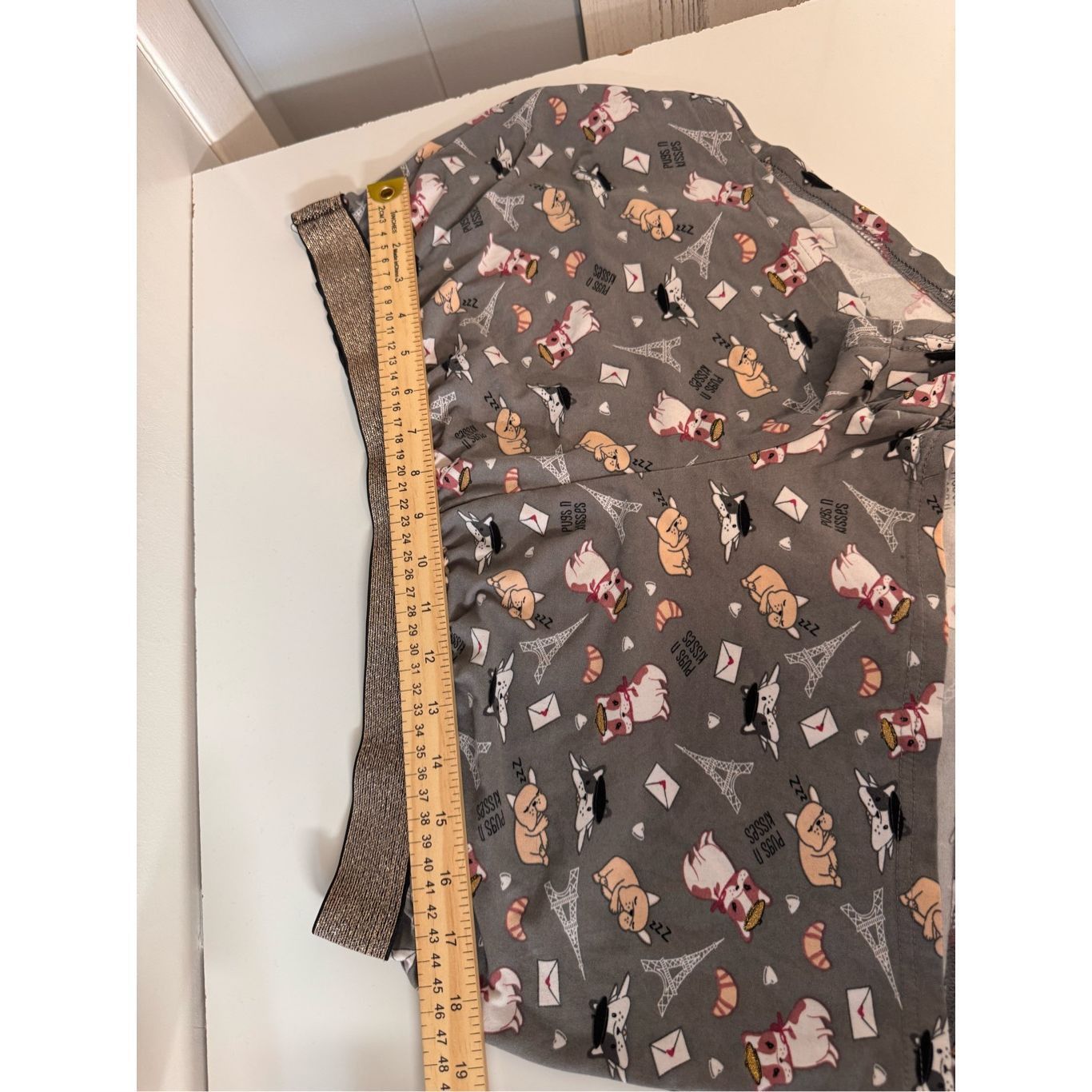 Other Pusheen the Cat Paris Print Pajama Shorts Metallic Waistband Size ONE SIZE - 9 Thumbnail