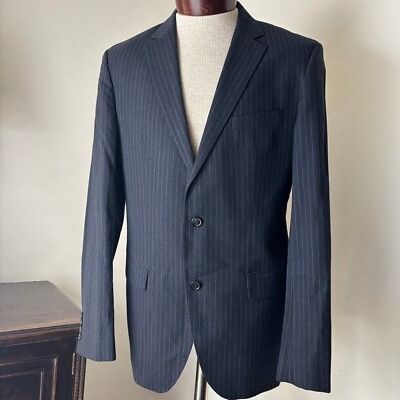 Hugo Boss Hugo Boss The Jam Pinstripe Blazer Two Button Business Casua Size 40R - 6 Thumbnail
